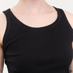 Ichi Antiquities Apparel Womens Lounge Cotton Tank Top in Black Black / One Size