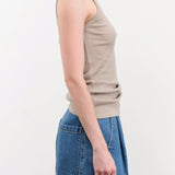 Ichi Antiquities Apparel Womens Lounge Cotton Tank Top in Mocha Mocha / One Size