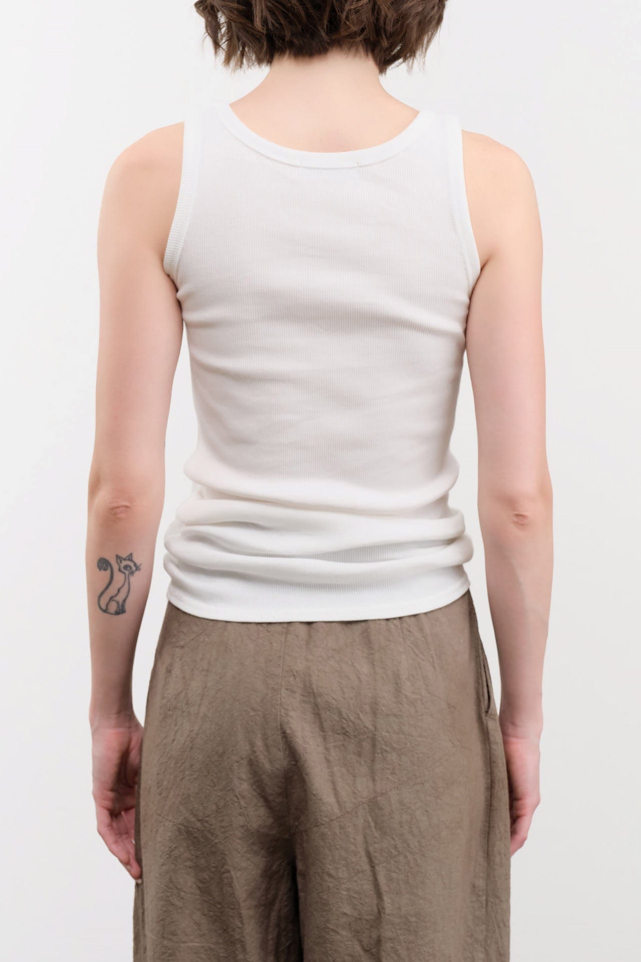 Ichi Antiquities Apparel Womens Lounge Cotton Tank Top in White White / One Size