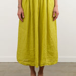 Ichi Antiquities Apparel Womens Skirts French Linen Skirt Yellow / One Size