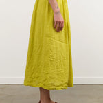 Ichi Antiquities Apparel Womens Skirts French Linen Skirt Yellow / One Size
