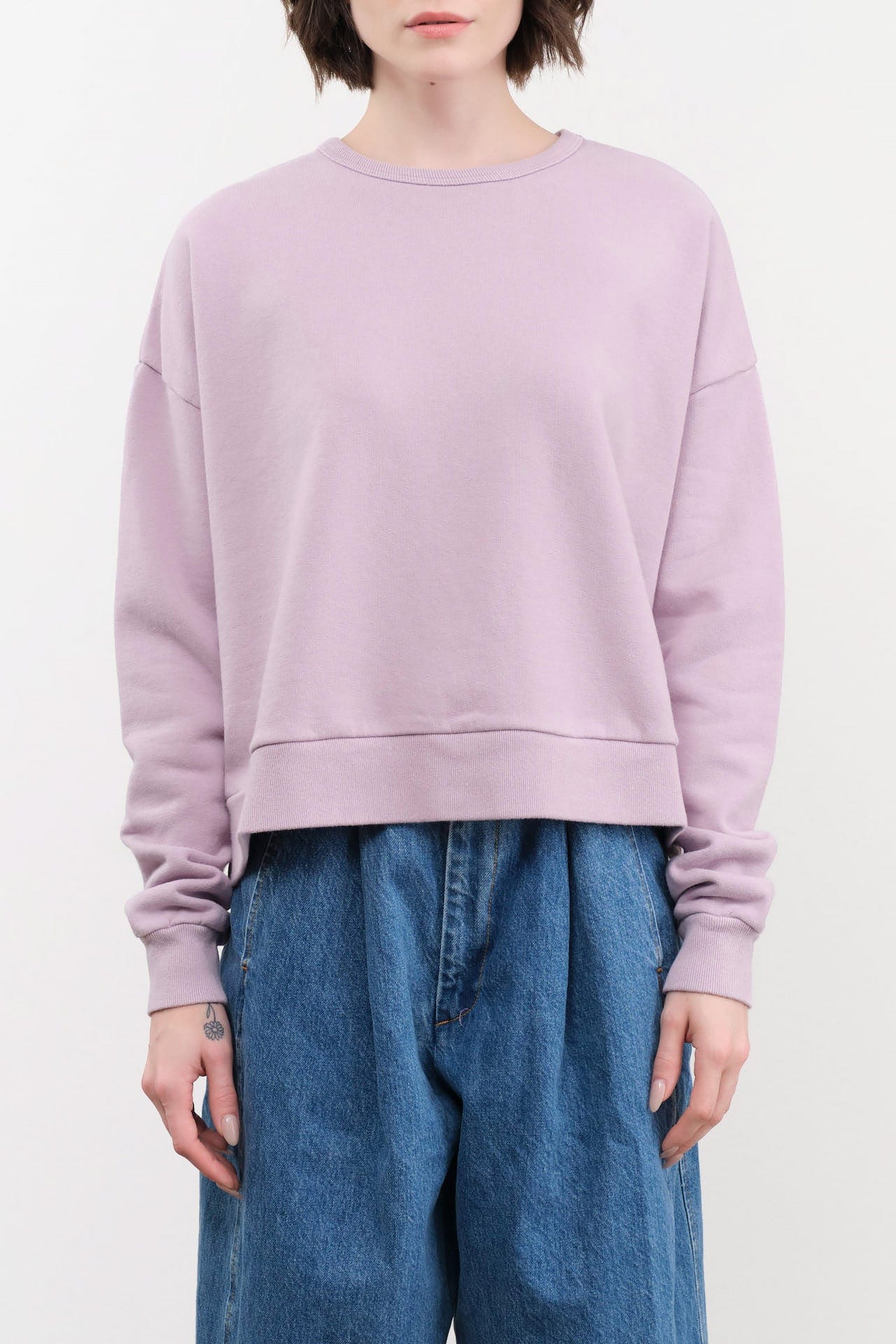 Ichi Antiquities Apparel Womens Lounge French Terry Pullover Lavender / One Size