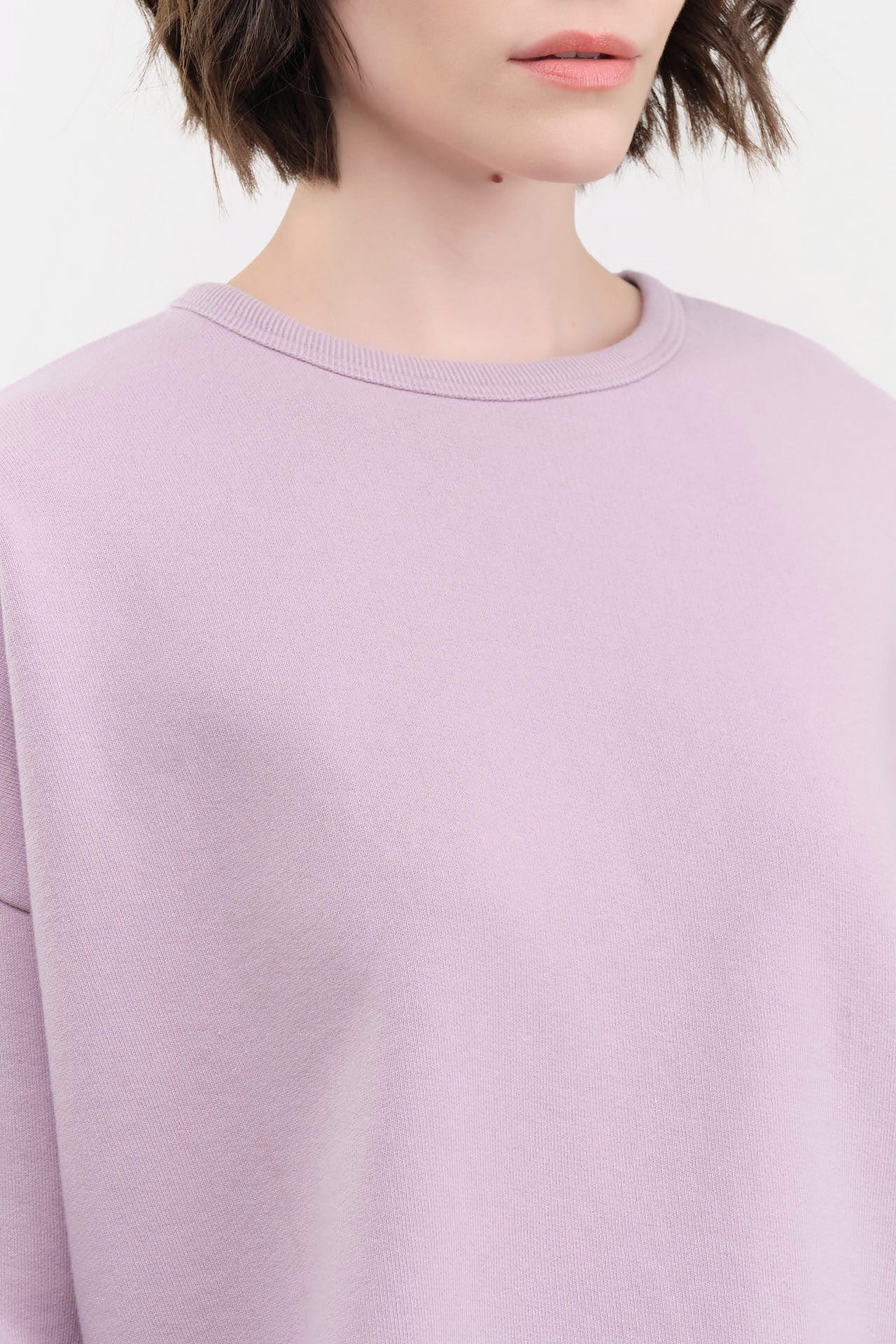 Ichi Antiquities Apparel Womens Lounge French Terry Pullover Lavender / One Size
