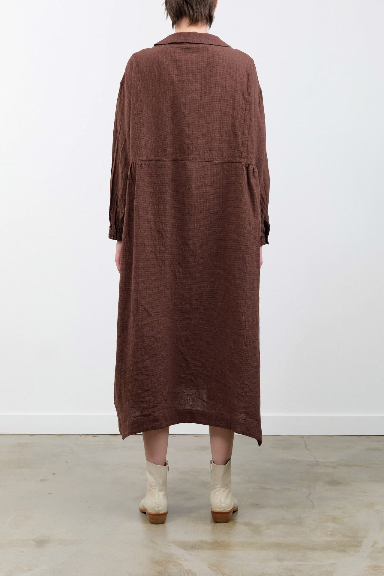 Ichi Antiquities Apparel Womens Dresses Houndstooth Dress Brown / One Size