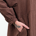 Ichi Antiquities Apparel Womens Dresses Houndstooth Dress Brown / One Size