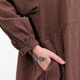 Ichi Antiquities Apparel Womens Dresses Houndstooth Dress Brown / One Size