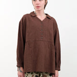 Ichi Antiquities Apparel Womens Blouses Houndstooth Shirt Brown / One Size