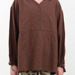 Ichi Antiquities Apparel Womens Blouses Houndstooth Shirt Brown / One Size