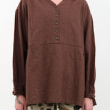 Ichi Antiquities Apparel Womens Blouses Houndstooth Shirt Brown / One Size