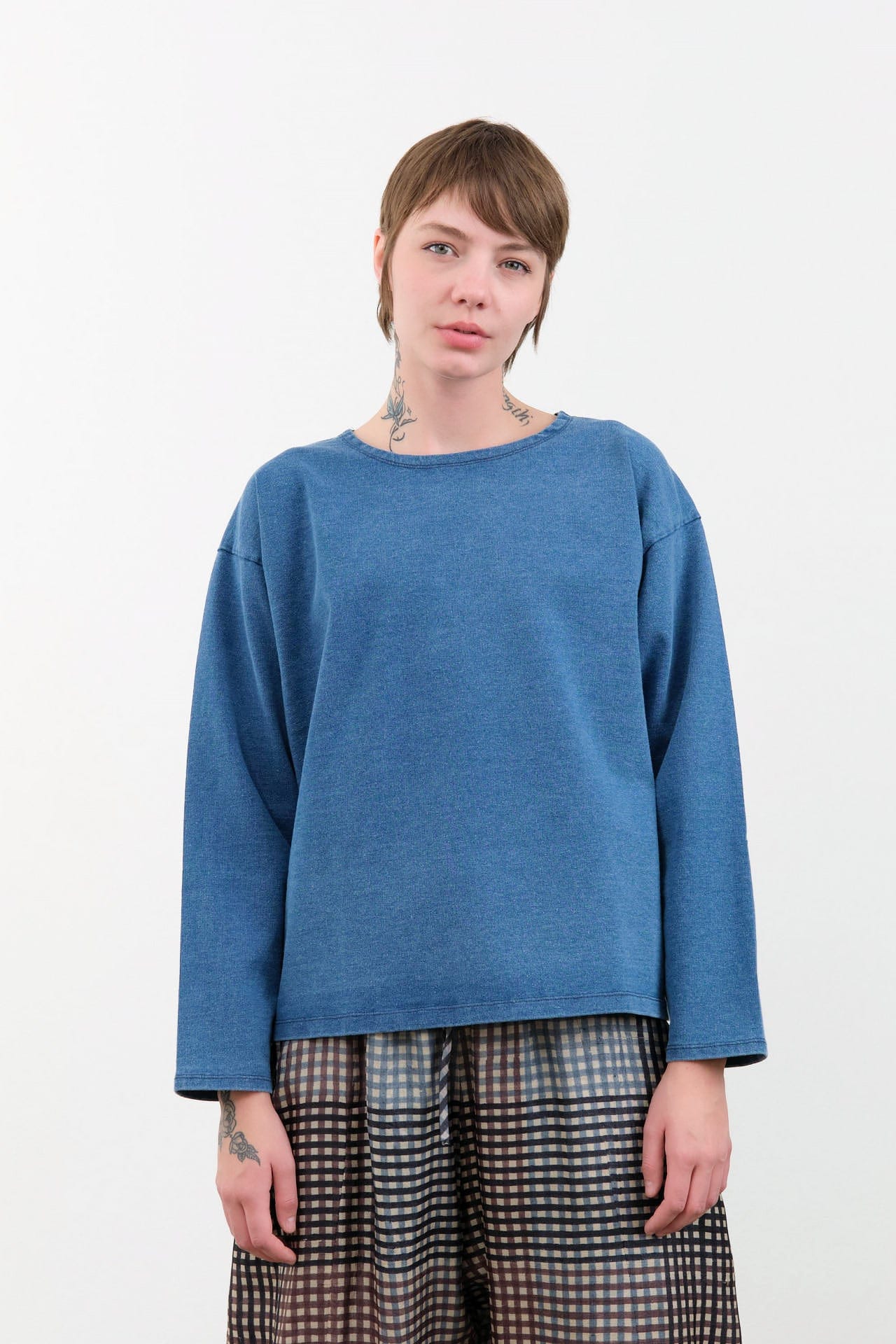 Ichi Antiquities Apparel Womens Blouses Indigo Pullover Indigo / One Size