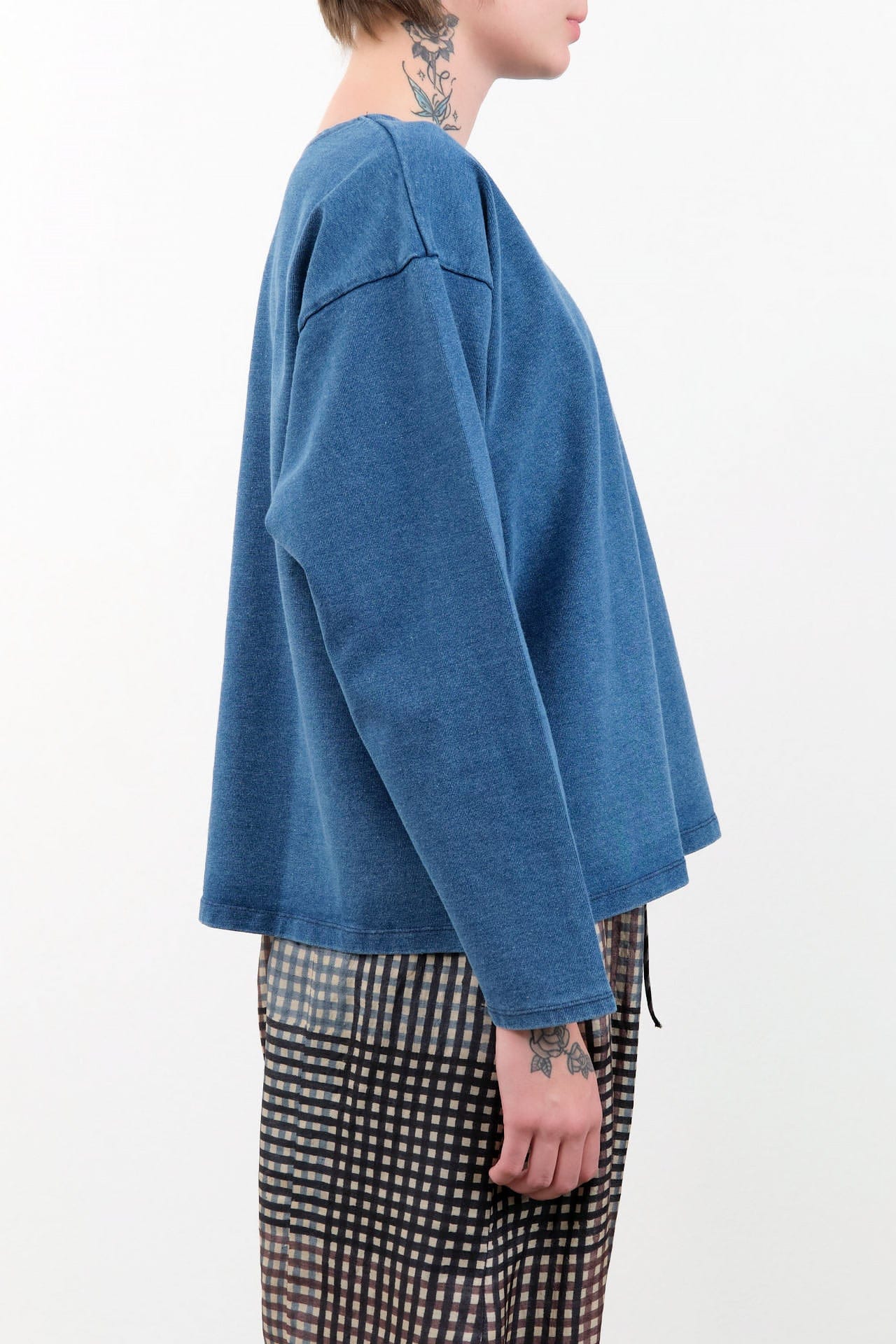 Ichi Antiquities Apparel Womens Blouses Indigo Pullover Indigo / One Size