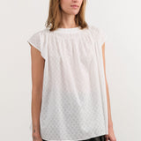 Ichi Antiquities Apparel Womens Blouses Jacquard Sleeveless Blouse Trellis / One Size