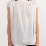 Ichi Antiquities Apparel Womens Blouses Jacquard Sleeveless Blouse Trellis / One Size