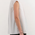 Ichi Antiquities Apparel Womens Blouses Jacquard Sleeveless Blouse Trellis / One Size