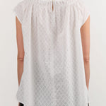 Ichi Antiquities Apparel Womens Blouses Jacquard Sleeveless Blouse Trellis / One Size