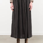 Ichi Antiquities Apparel Womens Skirts Linen Cotton Stripe Skirt Charcoal / One Size