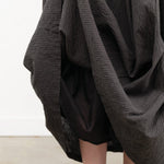 Ichi Antiquities Apparel Womens Skirts Linen Cotton Stripe Skirt Charcoal / One Size