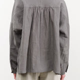 Ichi Antiquities Apparel Womens Blouses Linen Shirt Khaki / One Size