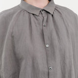 Ichi Antiquities Apparel Womens Blouses Linen Shirt Khaki / One Size