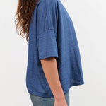 Ichi Antiquities Apparel Womens Blouses Short Sleeve Pullover in Blue Blue / One Size