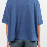 Ichi Antiquities Apparel Womens Blouses Short Sleeve Pullover in Blue Blue / One Size