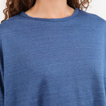 Ichi Antiquities Apparel Womens Blouses Short Sleeve Pullover in Blue Blue / One Size