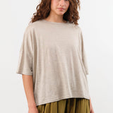 Ichi Antiquities Apparel Womens Blouses Short Sleeve Pullover in Natural Natural / One Size