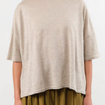 Ichi Antiquities Apparel Womens Blouses Short Sleeve Pullover in Natural Natural / One Size
