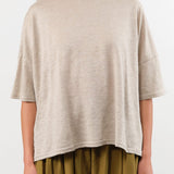 Ichi Antiquities Apparel Womens Blouses Short Sleeve Pullover in Natural Natural / One Size