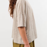 Ichi Antiquities Apparel Womens Blouses Short Sleeve Pullover in Natural Natural / One Size