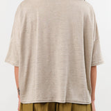 Ichi Antiquities Apparel Womens Blouses Short Sleeve Pullover in Natural Natural / One Size