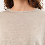 Ichi Antiquities Apparel Womens Blouses Short Sleeve Pullover in Natural Natural / One Size
