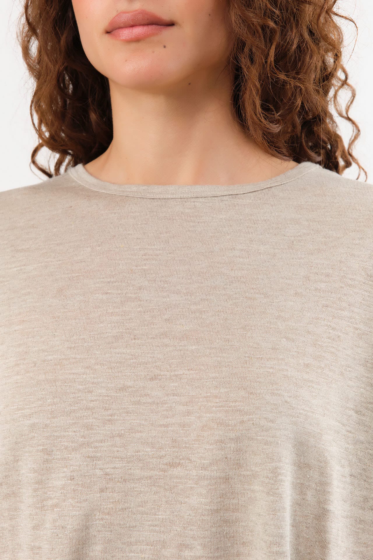 Ichi Antiquities Apparel Womens Blouses Short Sleeve Pullover in Natural Natural / One Size