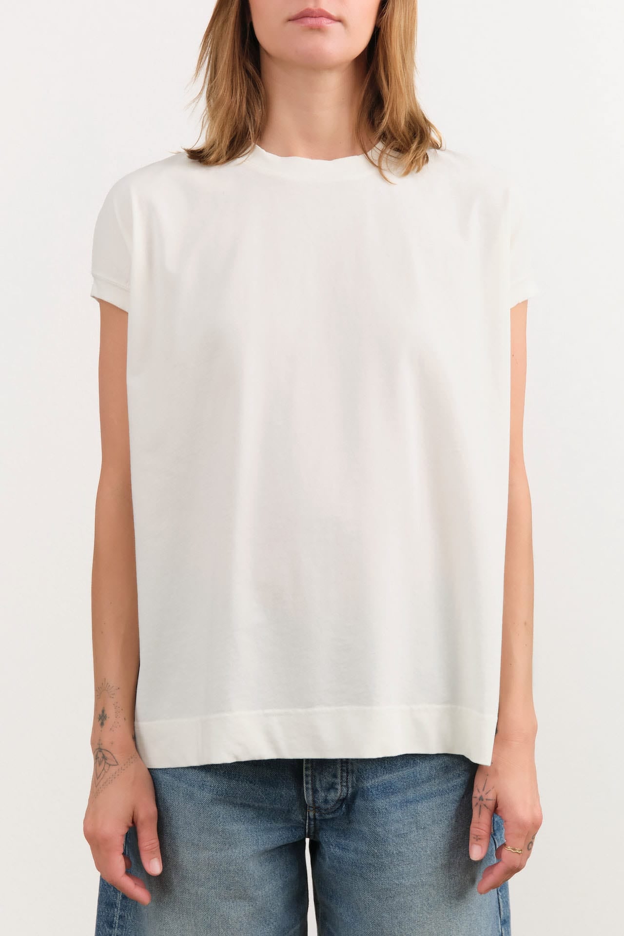 Ichi Antiquities Apparel Womens Blouses Side Split Sleeveless Pullover White / One Size