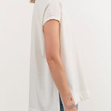 Ichi Antiquities Apparel Womens Blouses Side Split Sleeveless Pullover White / One Size