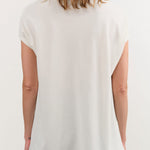 Ichi Antiquities Apparel Womens Blouses Side Split Sleeveless Pullover White / One Size