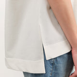 Ichi Antiquities Apparel Womens Blouses Side Split Sleeveless Pullover White / One Size