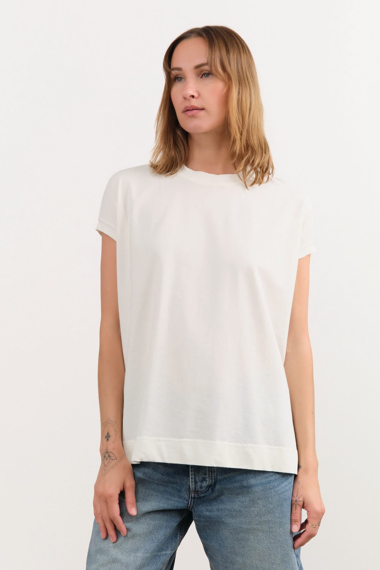 Ichi Antiquities Apparel Womens Blouses Side Split Sleeveless Pullover White / One Size