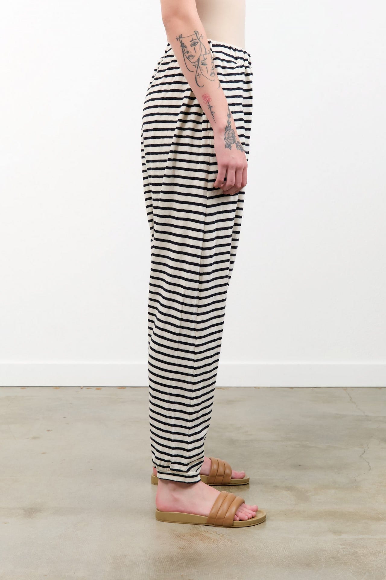 Ichi Antiquities Apparel Womens Lounge Stripe Pants Navy / One Size