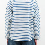 Ichi Antiquities Apparel Womens Blouses Stripe Pullover in White White x Blue / One Size