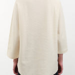 Ichi Antiquities Apparel Womens Blouses Undyed Waffle Pullover Natural / One Size