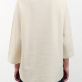 Ichi Antiquities Apparel Womens Blouses Undyed Waffle Pullover Natural / One Size