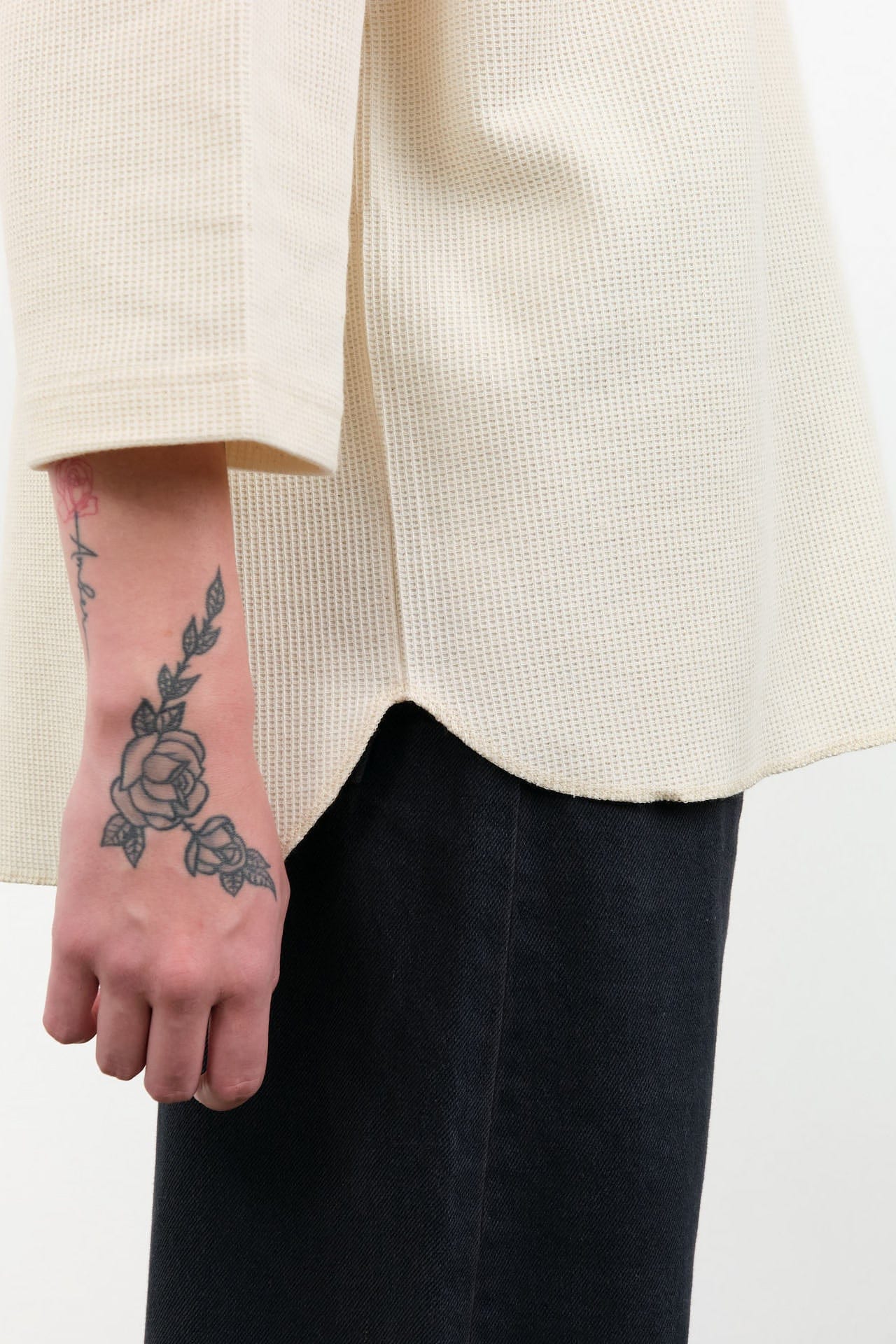 Ichi Antiquities Apparel Womens Blouses Undyed Waffle Pullover Natural / One Size