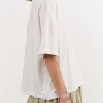 Ichi Antiquities Apparel Womens Tees Wide Knit T-Shirt in White White / One Size