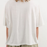 Ichi Antiquities Apparel Womens Tees Wide Knit T-Shirt in White White / One Size