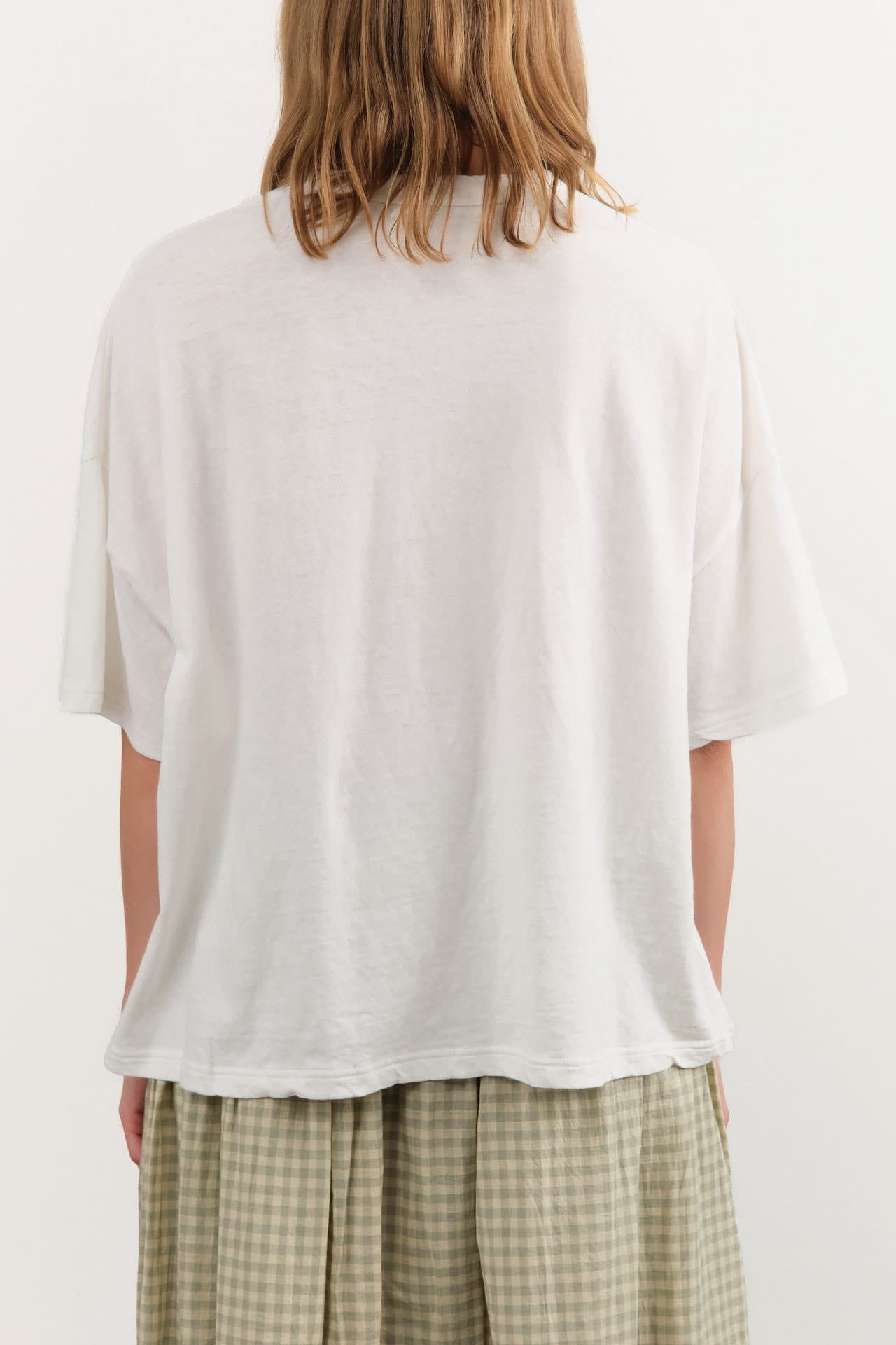 Ichi Antiquities Apparel Womens Tees Wide Knit T-Shirt in White White / One Size