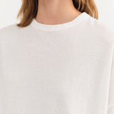 Ichi Antiquities Apparel Womens Tees Wide Knit T-Shirt in White White / One Size