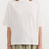 Ichi Antiquities Apparel Womens Tees Wide Knit T-Shirt in White White / One Size