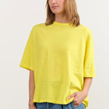 Ichi Antiquities Apparel Womens Tees Wide Knit T-Shirt in Yellow Yellow / One Size