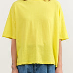 Ichi Antiquities Apparel Womens Tees Wide Knit T-Shirt in Yellow Yellow / One Size